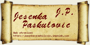 Jesenka Paskulović vizit kartica